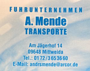 Logo Fuhrunternehmen A. Mende