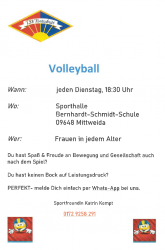 Aufruf zum Volleyball