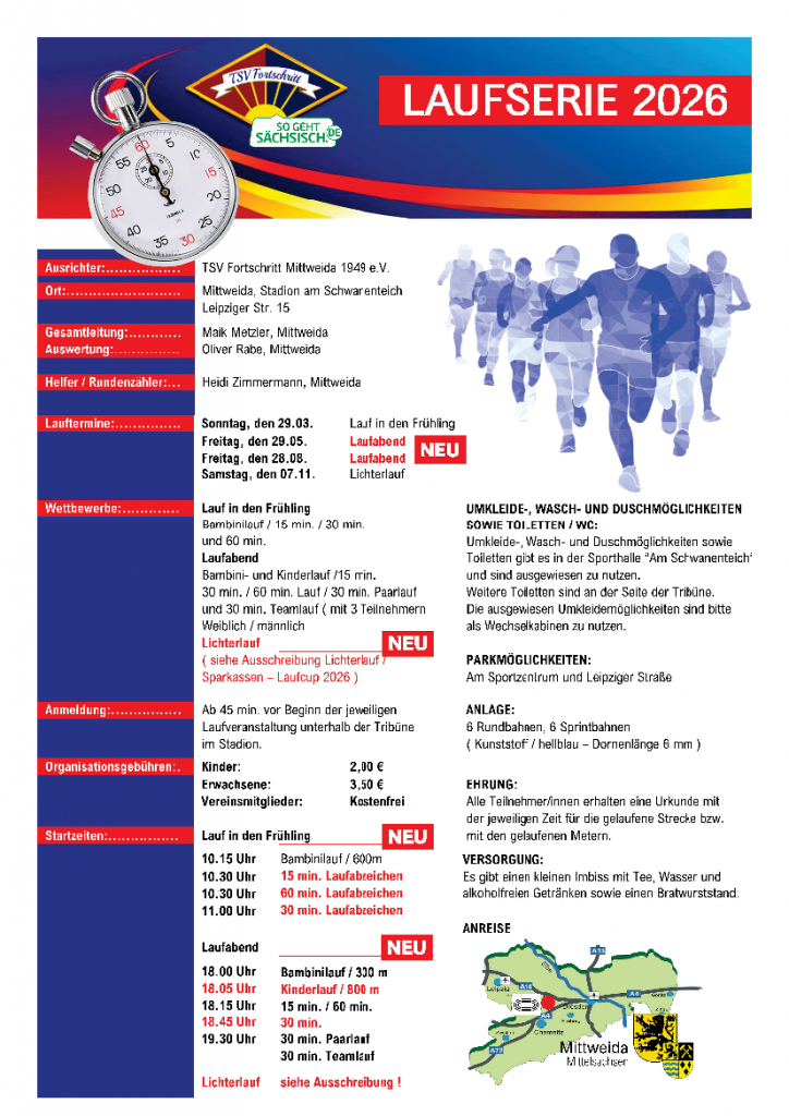 Ausschreibung Laufserie 2026